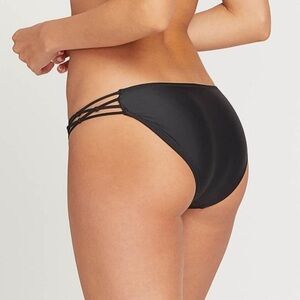 Volcom  black bikini bottom size 16 new with tags